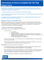 Instructions on how to complete the CDC Dog Import Form
