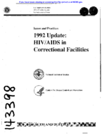 1992 update HIVAIDS and STDs in correctional facilities