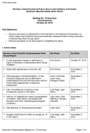 National Conversation on Public Health and Chemical Exposures Scientific Understanding Group Meeting No 10 Summary Teleconference October 26 2010 Final Document