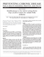 Modifications to the Active Living Every Day ALED Course for Adults With Arthritis