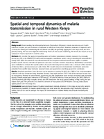 Spatial and temporal dynamics of malaria transmission in rural Western Kenya