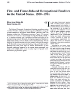 Fire and FlameRelated Occupational Fatalities in the United States 19801994