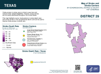 TX Congressional District 29 Stroke and Stroke Centers Map 119th Congress