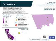 CA Congressional District 27 Stroke and Stroke Centers Map 118th Congress