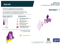 ME Congressional District 01 Stroke and Stroke Centers Map 118th Congress