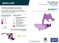 MD Congressional District 07 Stroke and Stroke Centers Map 119th Congress