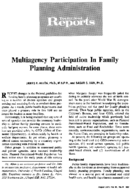 Multiagency Participation In Family Planning Administration
