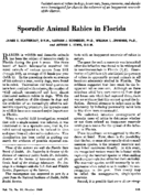 Sporadic Animal Rabies In Florida