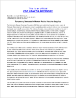 Temporary decrease in human rabies vaccine supplies