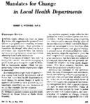 Mandates for change in local health departments  literature review