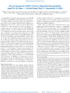 Recent Increase in COVID19 Cases Reported Among Adults Aged 1822 Years  United States May 31September 5 2020