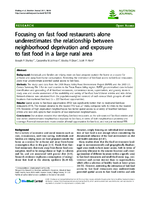 Focusing on fast food restaurants alone underestimates the relationship between neighborhood deprivation and exposure to fast food in a large rural area