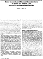 Some economic and financial considerations of health and medical care among threegenerational families