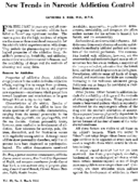 New trends in narcotic addiction control