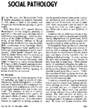 Social pathology Conference report