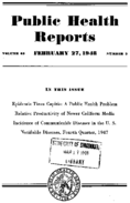 Public Health Reports  v 63 no 9 cover