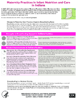 Maternity Practices in Infant Nutrition and Care mPINC in Indiana 2010