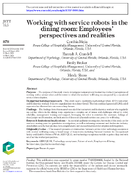 Working with Service Robots in the Dining Room Employees Perspectives and Realities