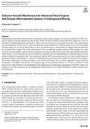 EmissionAssisted Maintenance for Advanced Diesel Engines and Exhaust Aftertreatment Systems in Underground Mining