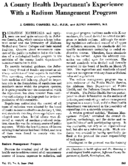 A County health departments experience with a radium management program