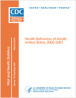Health behaviors of adults United States 20052007