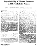 Reproducibility Of Glucose Tolerance In 101 Nondiabetic Women