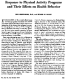 Response To Physical Activity Programs And Their Effects On Health Behavior