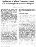 Application of a data processing system to a swimming pool inspection program