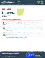 CDCs Investments to Combat Antibiotic Resistance Threats Nationwide Arkansas Fiscal Year 2017