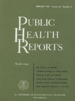 Public Health Reports  v 85  no 2  cover