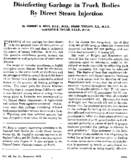 Disinfecting garbage in truck bodies by direct steam injection