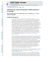 CDC Resources Tools and Programs for Health Promotion in the Worksite