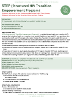 STEP Structured HIV Transition Empowerment Program