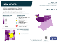 NM Congressional District 01 Stroke and Stroke Centers Map 118th Congress
