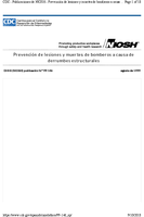 Solicitud de ayuda para la prevencin de lesiones y muertes de bomberos a causa de derrumbes estructurales