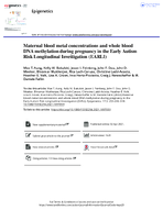 Maternal Blood Metal Concentrations and Whole Blood DNA Methylation During Pregnancy in the Early Autism Risk Longitudinal Investigation EARLI