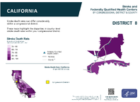 CA Congressional District 08 Stroke and Federally Qualified Health Centers Map 118th Congress