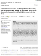 Socioeconomic status and psychological stress examining intersection with race sex and US geographic region in the REasons for Geographic and Racial Differences in Stroke study