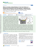 Effects of Surface Hydrophobicity of Lab Coat Fabrics on Nanoparticle Attachment and Resuspension Implications for Fabrics Used for Making Protective Clothing or Work Uniform