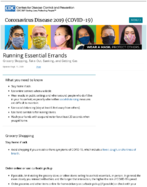 Running Essential Errands Grocery Shopping TakeOut Banking Getting Gas Sept 11 2020