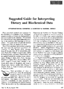 Suggested guide for interpreting dietary and biochemical data