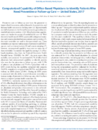 Computerized Capability of OfficeBased Physicians to Identify Patients Who Need Preventive or Followup Care  United States 2017