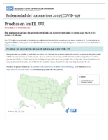 Enfermedad del coronavirus 2020 COVID19  pruebas en los EE UU actualizado el 27 de abril de 2020