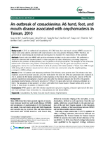 An outbreak of coxsackievirus A6 hand foot and mouth disease associated with onychomadesis in Taiwan 2010