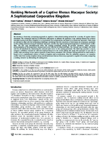 Ranking Network of a Captive Rhesus Macaque Society A Sophisticated Corporative Kingdom