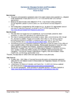 Centers for Disease Control and Prevention FYCenters for Disease Control and Prevention FY2016 Grant Funding Profiles About the Data