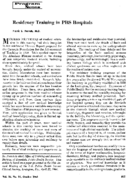 Residency training in PHS hospitals