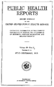 Public Health Reports  v 30 part 2 nos 2753 JulyDecember 1915  index