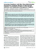 Increasing Compliance with Mass Drug Administration Programs for Lymphatic Filariasis in India through Education and Lymphedema Management Programs