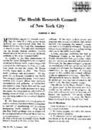 The Health Research Council of New York City